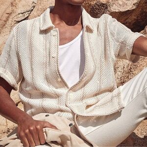 Todd Snyder Open-Knit Cabana Polo